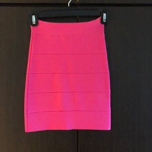 Pink Bandage Mini Skirt